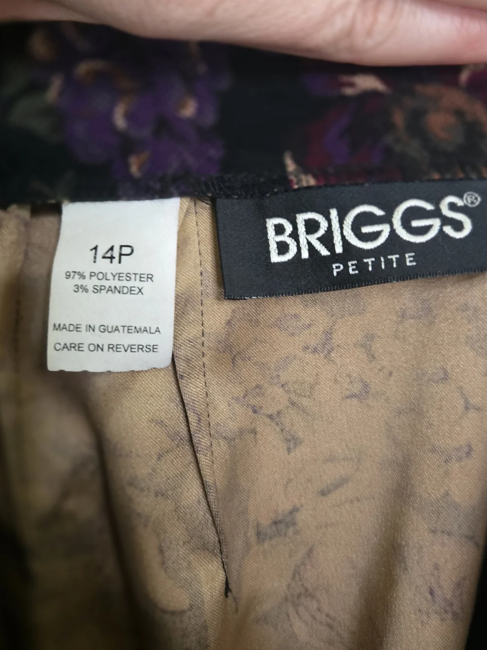 vintage Brigss fall Jewel Tone Floral Skirt Sz 14 Whimsigoth Witchy CottageCore